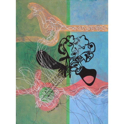 Eileen Nelson (American artist, active ca. 20th century), Untitled, 1981. Acrylic on canvas board, 24 × 17 7/8 in. Courtesy of the South Side Community Art Center Archives.