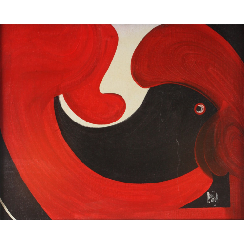 Bert L. Long (b. 1940), Untitled, 20th century.Acrylic and oil on canvas, 16 × 20 in.Courtesy of the South Side Community Art Center Archives.